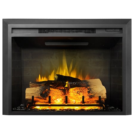 Edendirect 30'' Electric Fireplace Insert, Remote Control, Adjustable Flame Brightness, 750W/1500W EF263A
